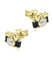 Camera With CZ Stone Silver Ear Stud STS-5686